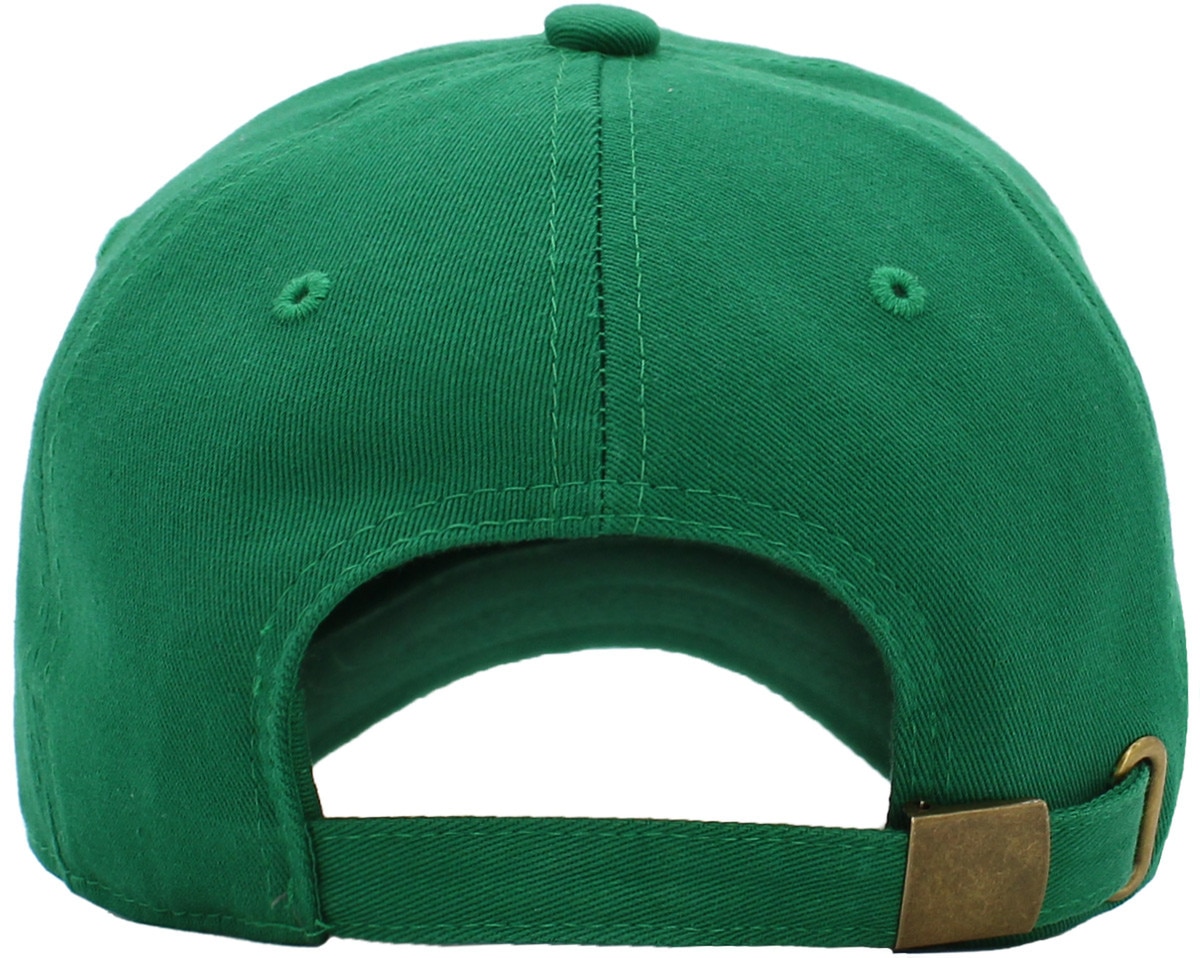 Kelly Green Low Profile Baseball Caps Back View